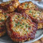 crispy air fryer parmesan crusted pork chops - featured image