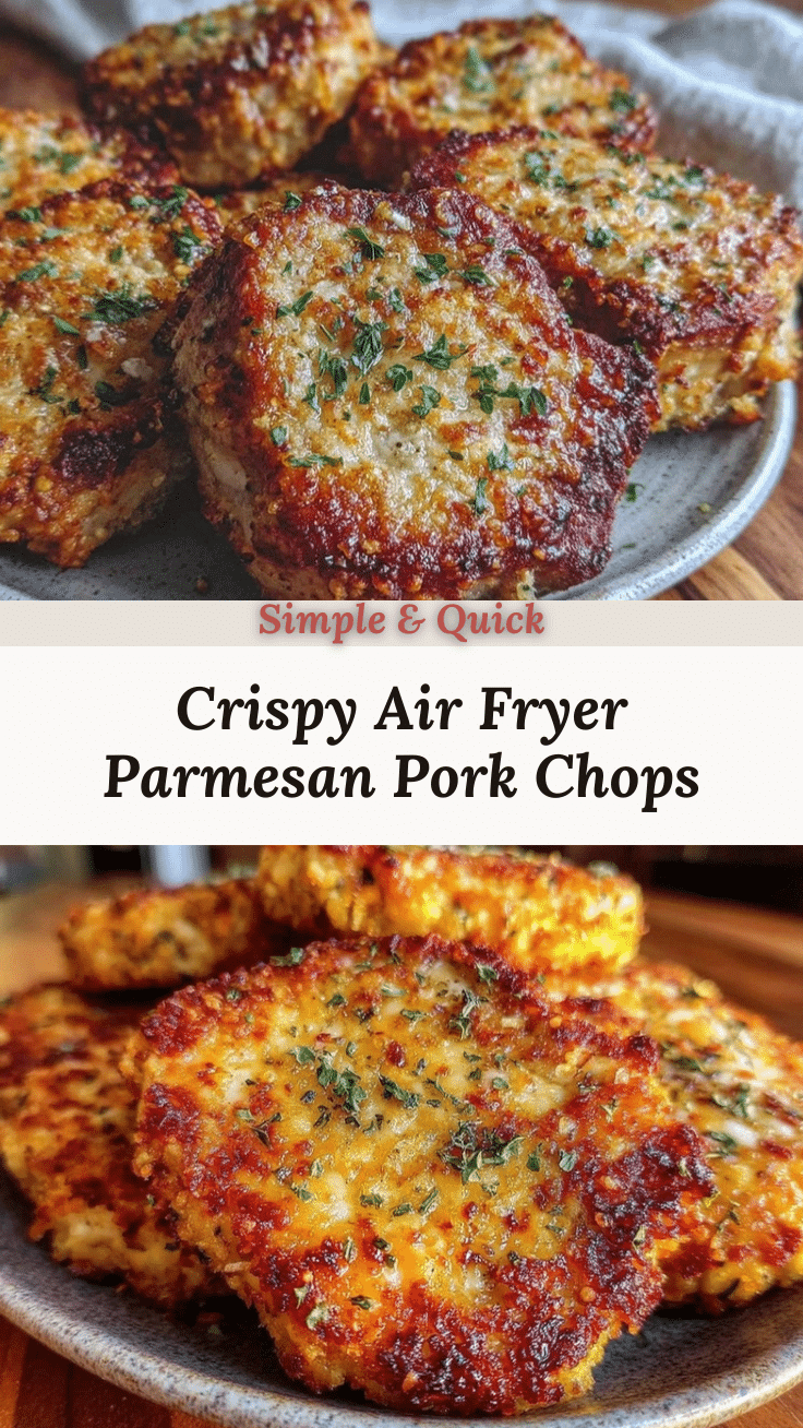 crispy air fryer parmesan crusted pork chops recipe