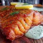 crispy air fryer salmon - featured image