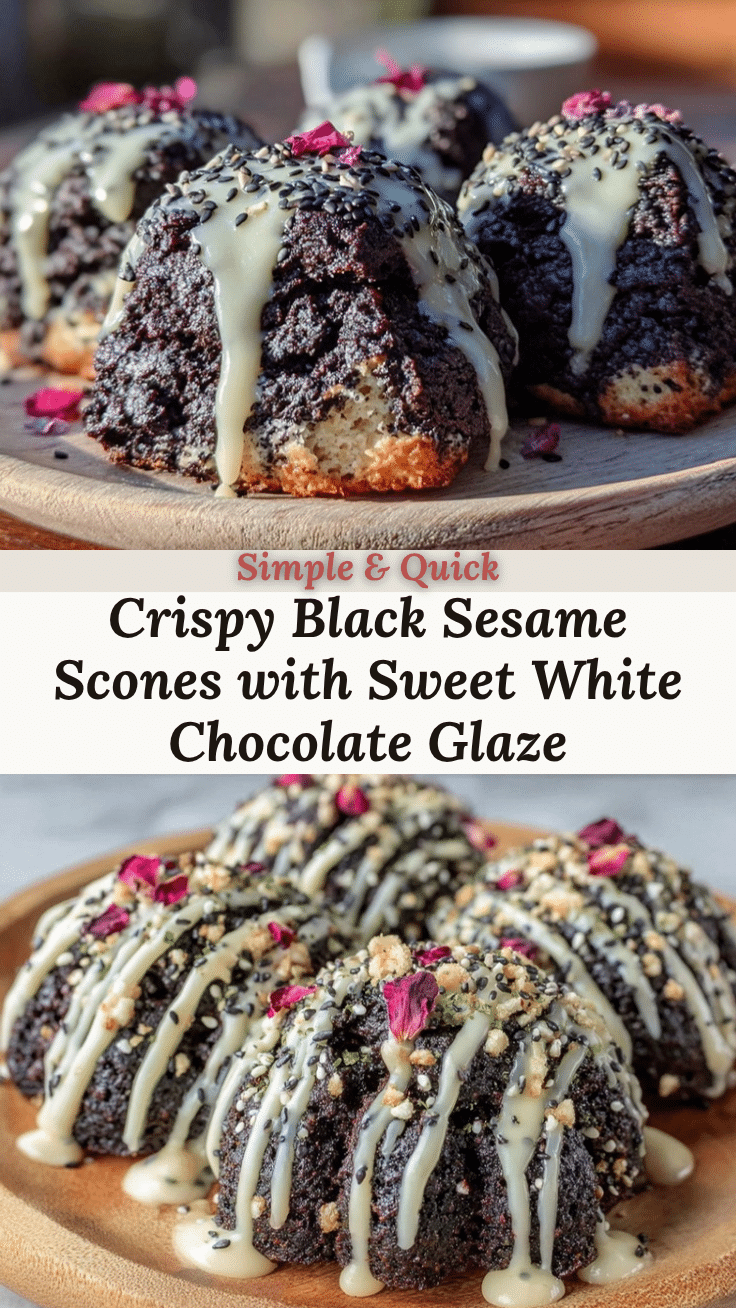 crispy black sesame scones recipe