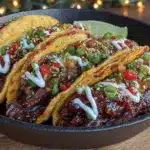 crispy korean bulgogi smash tacos - featured image