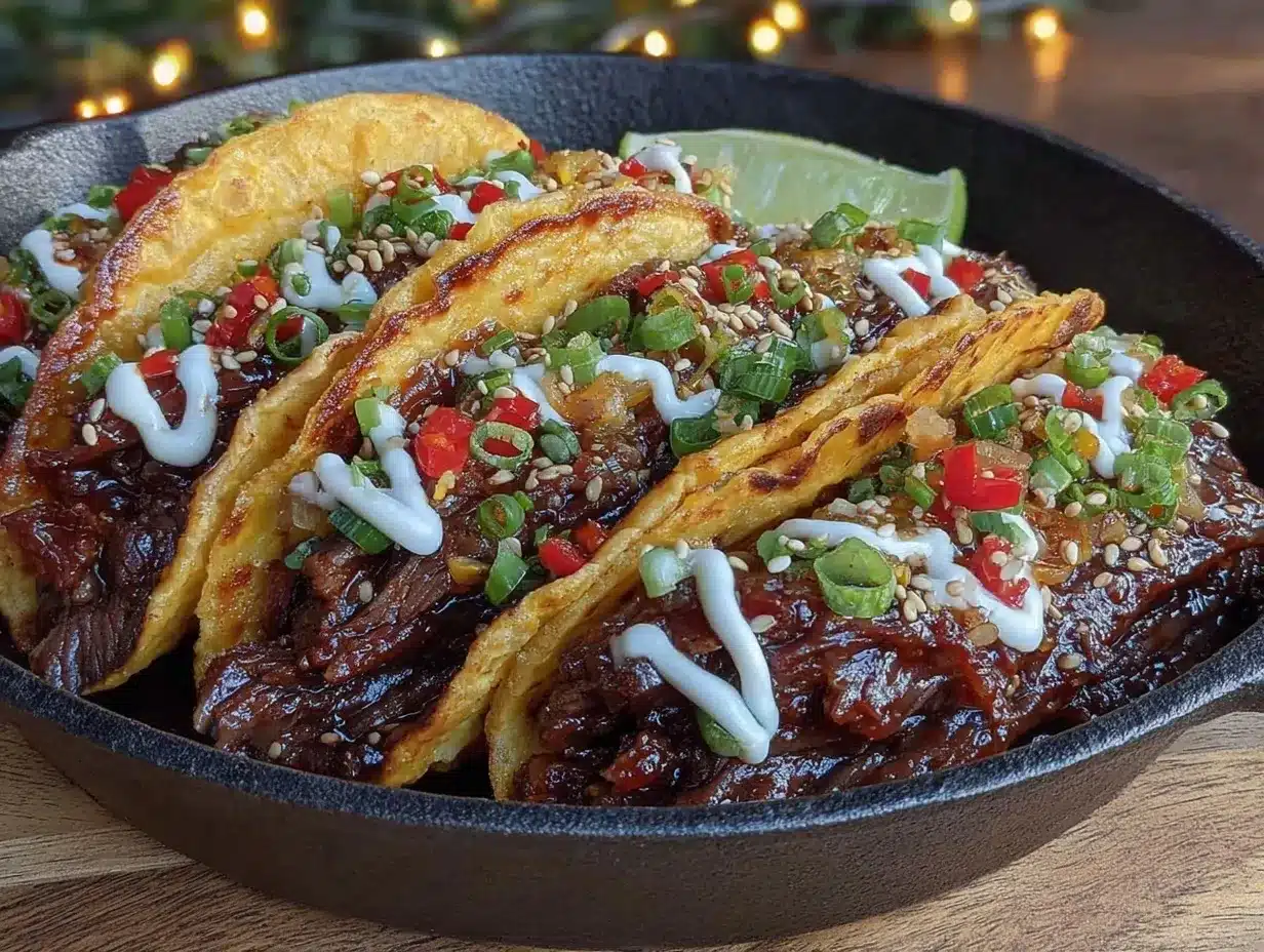 crispy korean bulgogi smash tacos preparation steps