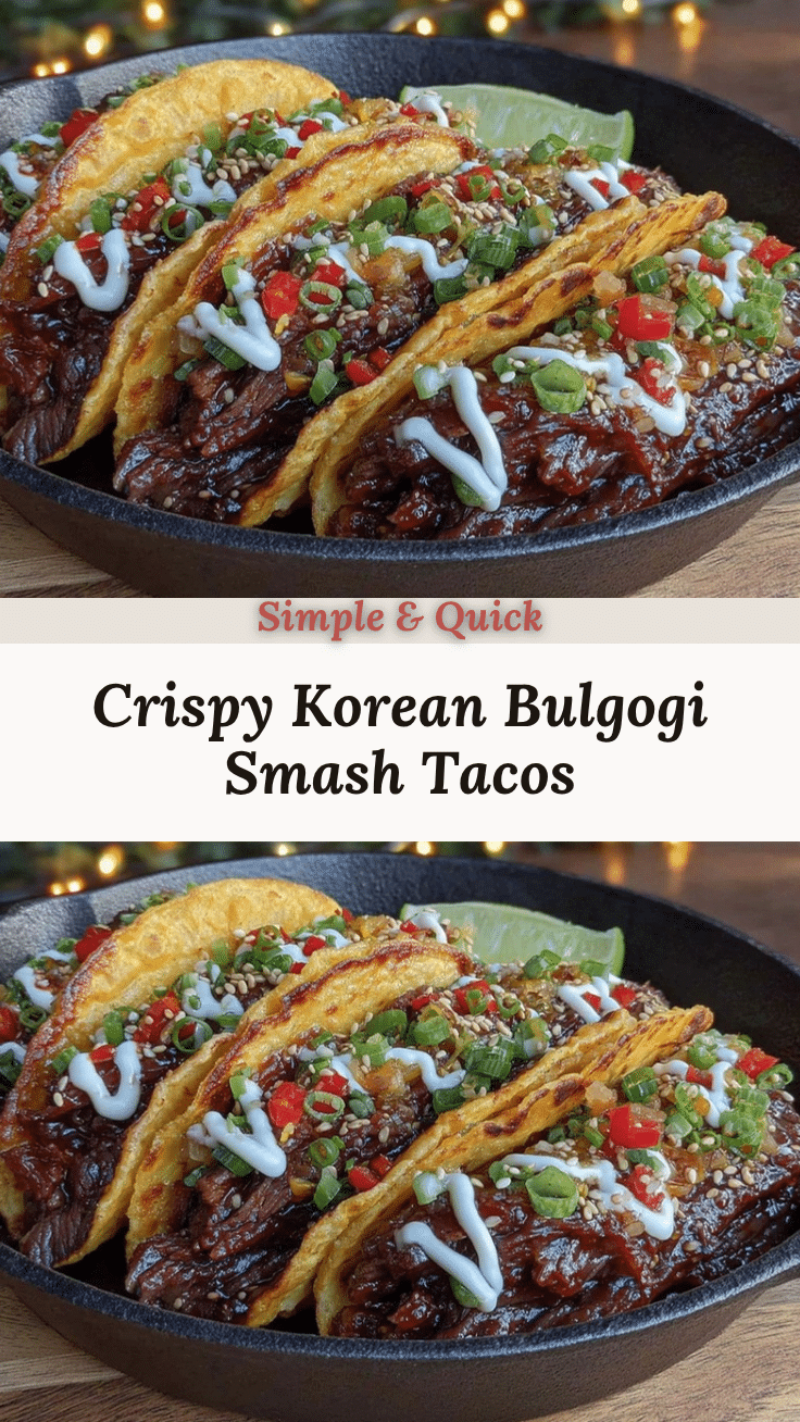 crispy korean bulgogi smash tacos recipe