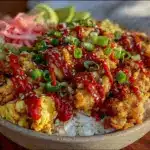 crispy korean fried chicken burrito bowl - featured image