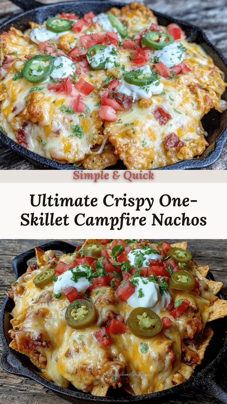 crispy one-skillet campfire nachos recipe