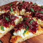 crispy prosciutto and honey burrata flatbread - featured image