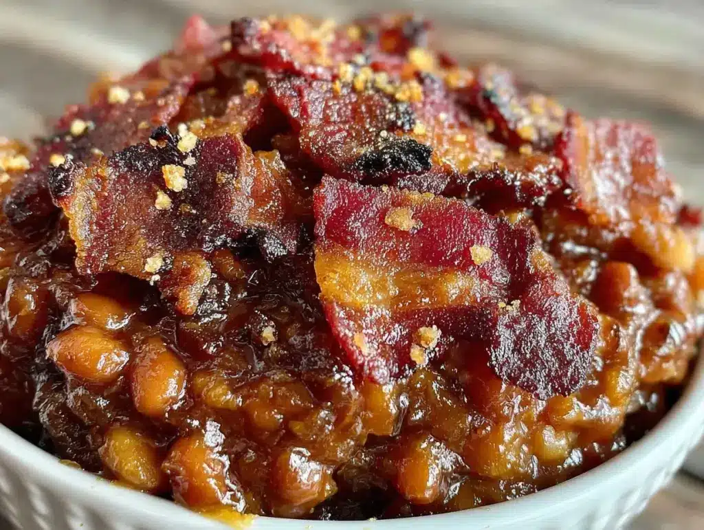 crockpot baked beans - featured image