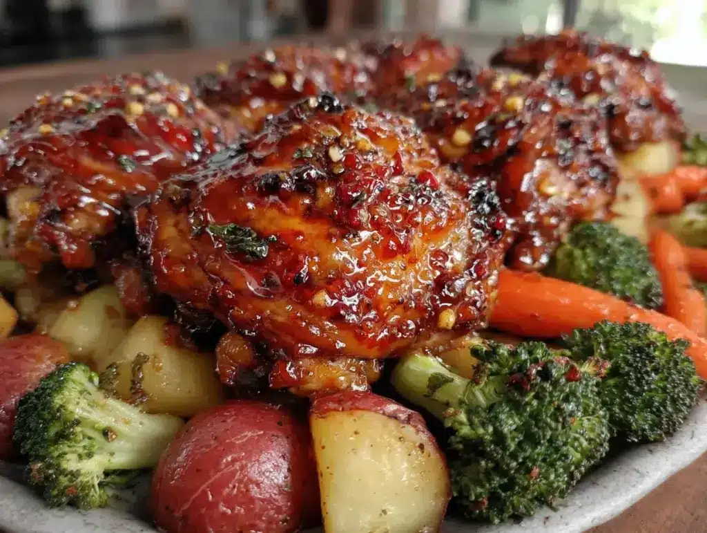 crockpot honey garlic chicken thighs - featured image