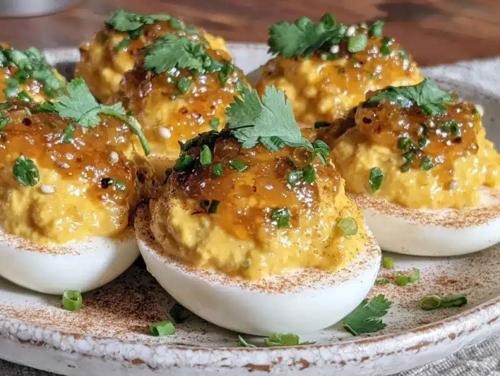 curry deviled eggs - featured image