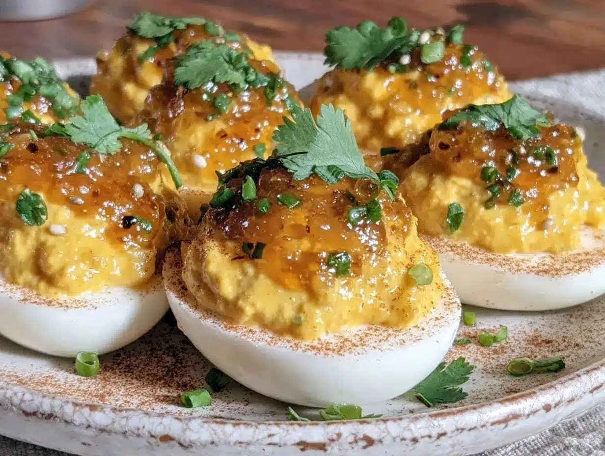 curry deviled eggs preparation steps