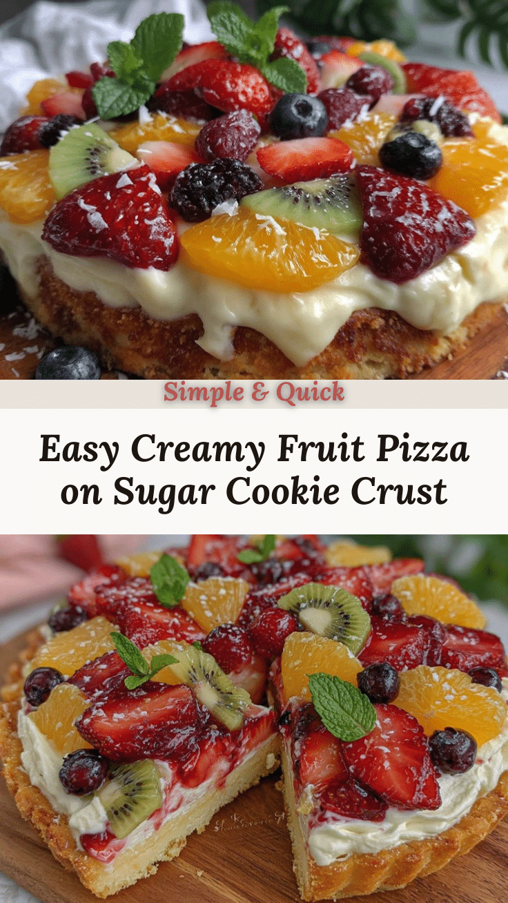 easy creamy fruit pizza recipe