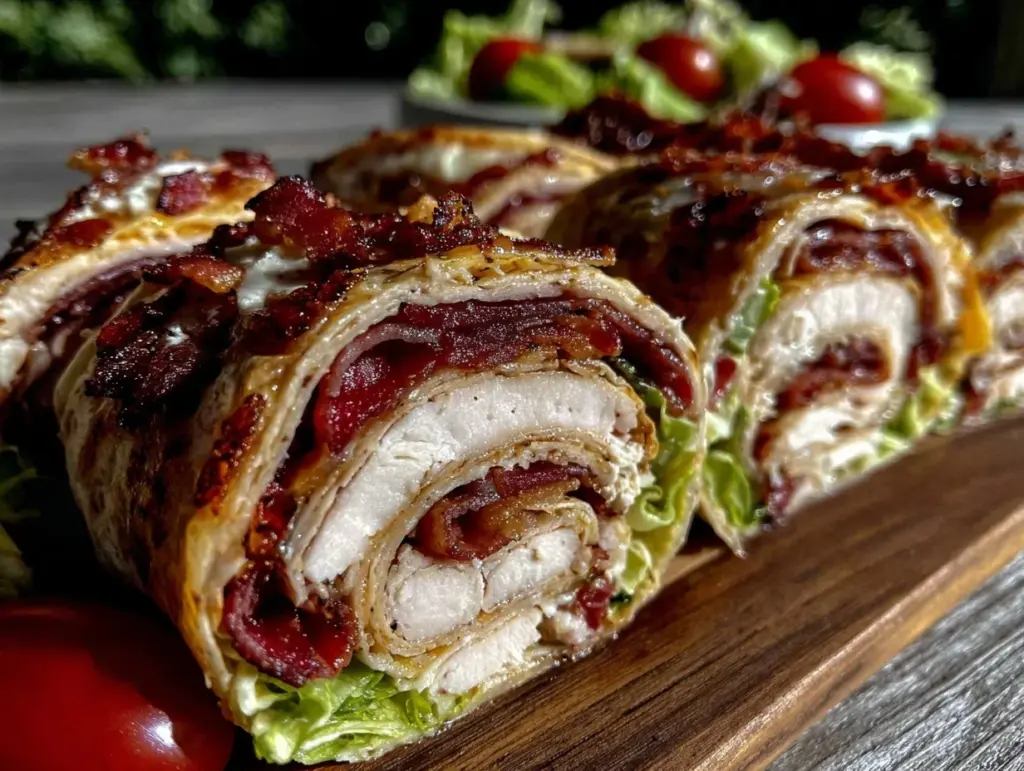 Easy Crispy Pinwheel Turkey Club Roll-Ups - featured image