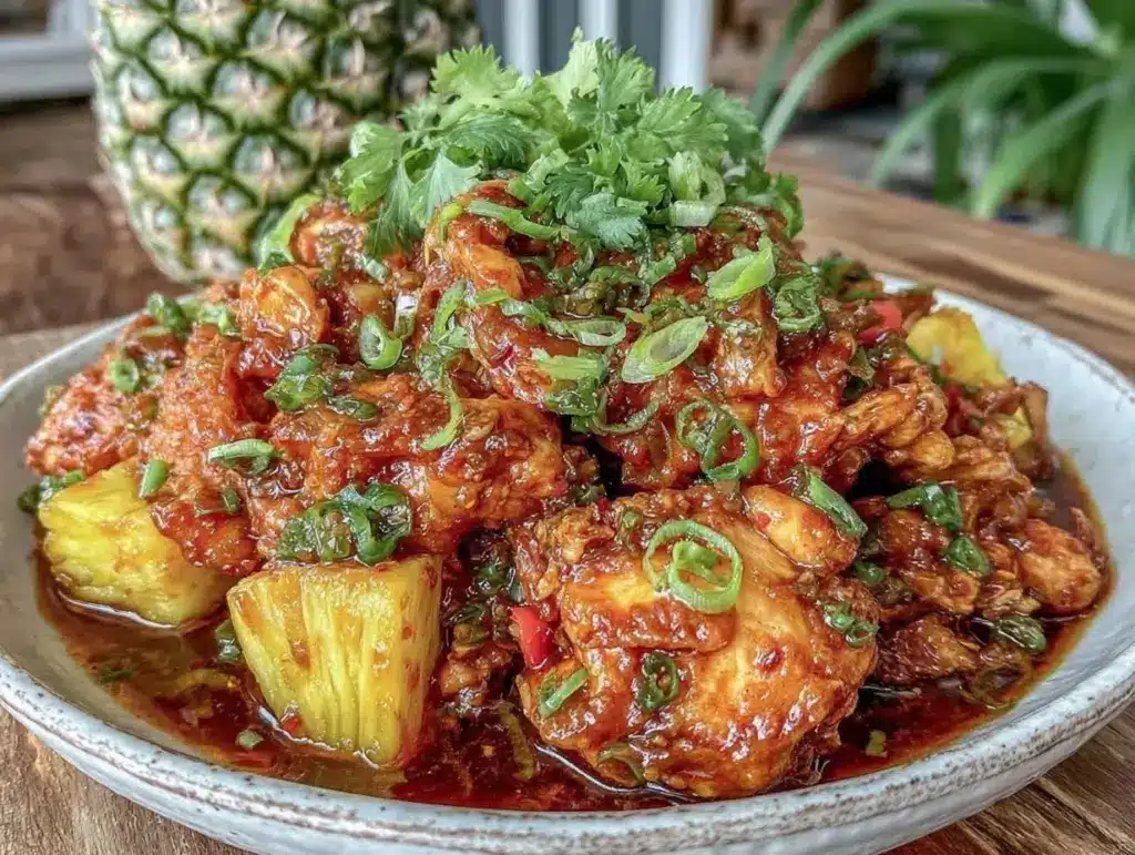 Easy Crockpot Hawaiian Pineapple Chicken Teriyaki - featured image