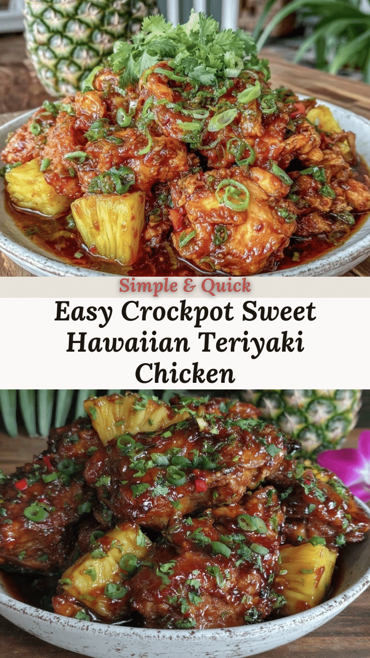 Easy Crockpot Hawaiian Pineapple Chicken Teriyaki recipe