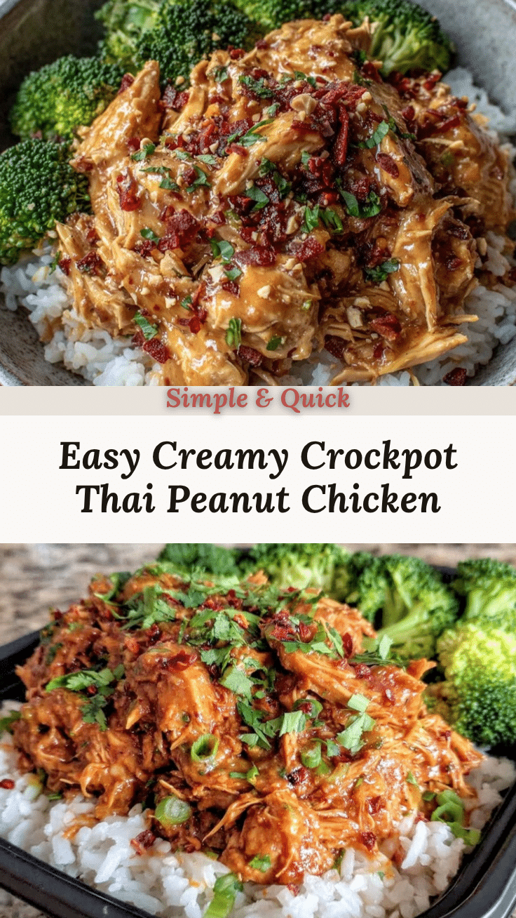 easy crockpot thai peanut chicken recipe
