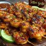 firecracker grilled shrimp skewers - featured image