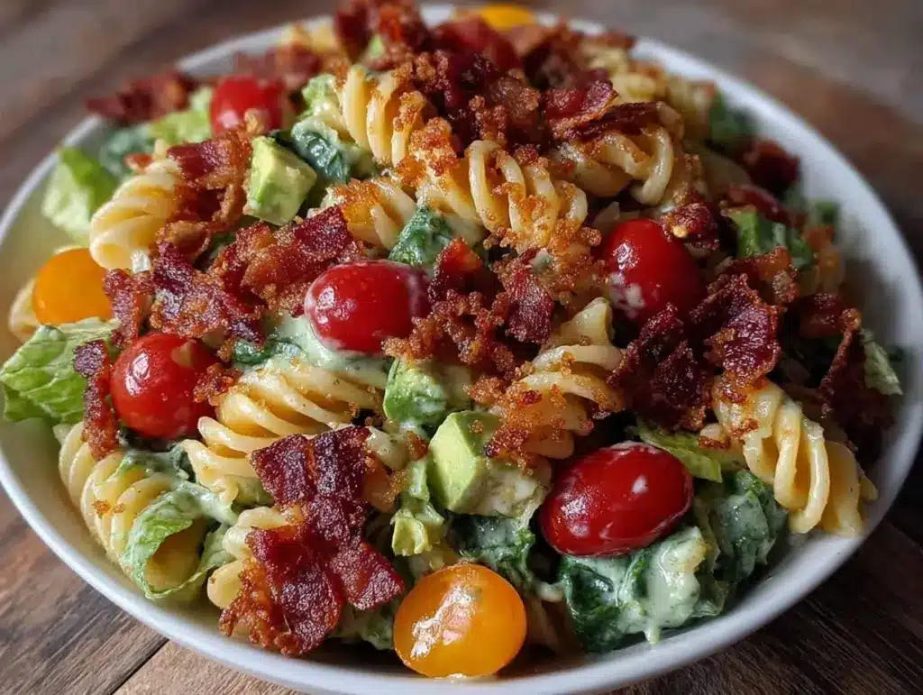 fresh BLT pasta salad - featured image