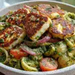 fresh chimichurri pasta salad - featured image