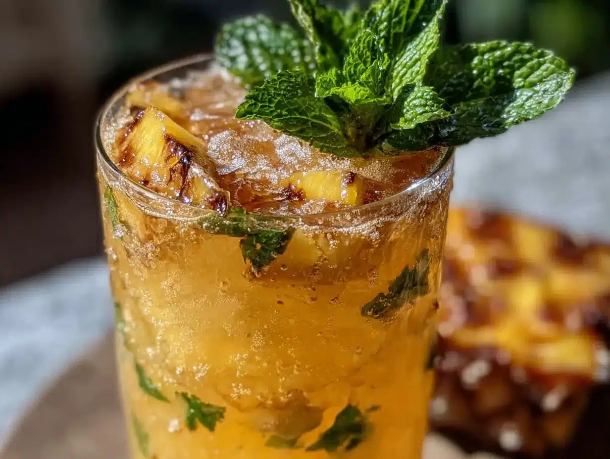 fresh coconut water pineapple refresher preparation steps
