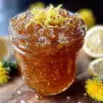 fresh dandelion honey jelly - featured image