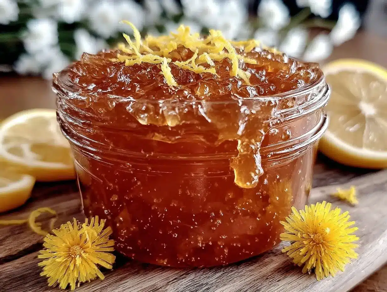fresh dandelion honey jelly preparation steps