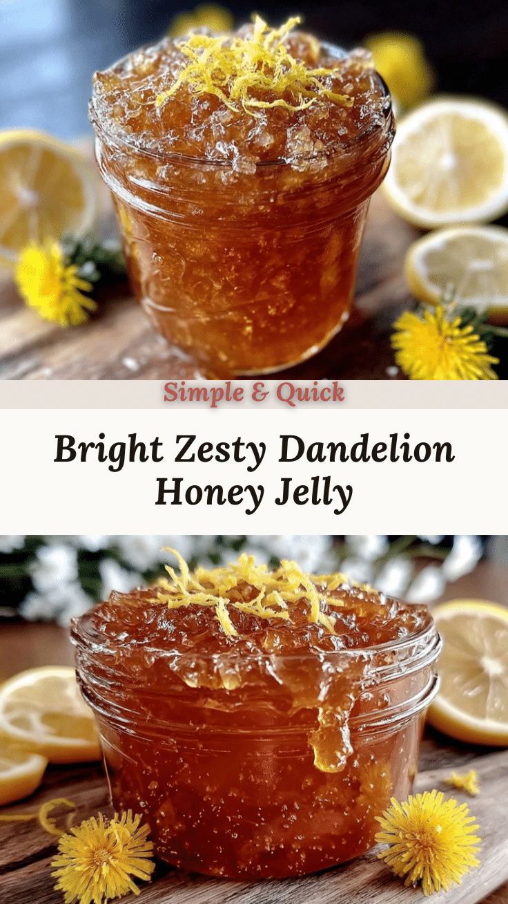 fresh dandelion honey jelly recipe