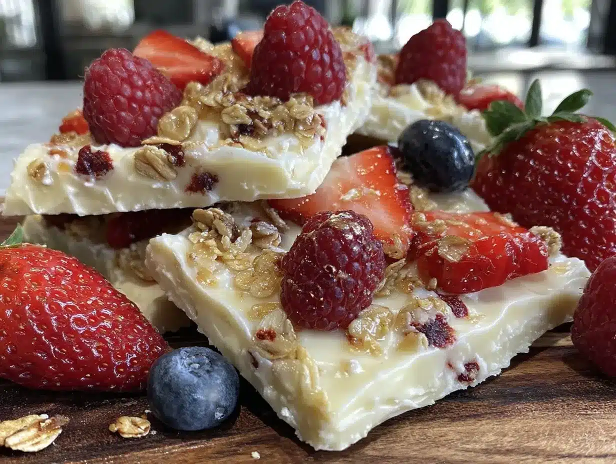 fresh frozen yogurt bark preparation steps