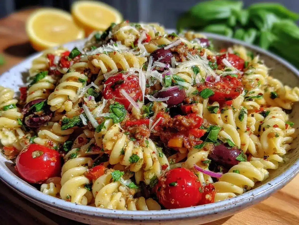 Fresh Grinder Pasta Salad preparation steps