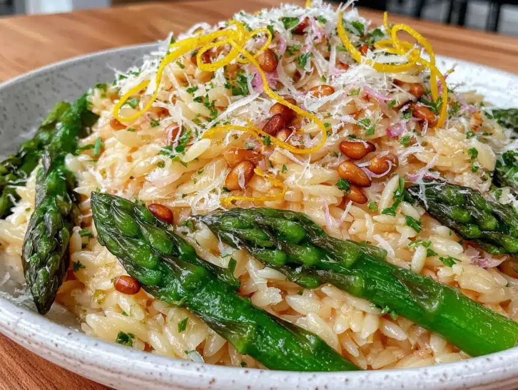 Fresh Lemon Asparagus Orzo - featured image