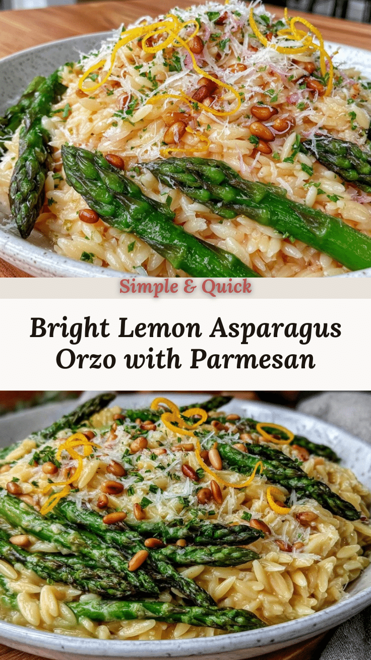 Fresh Lemon Asparagus Orzo recipe