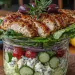 Fresh Mason Jar Greek Salad - featured image