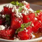 fresh miso watermelon salad - featured image