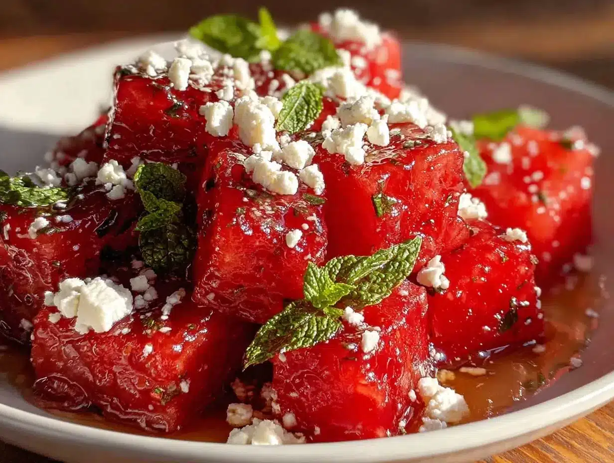 fresh miso watermelon salad preparation steps