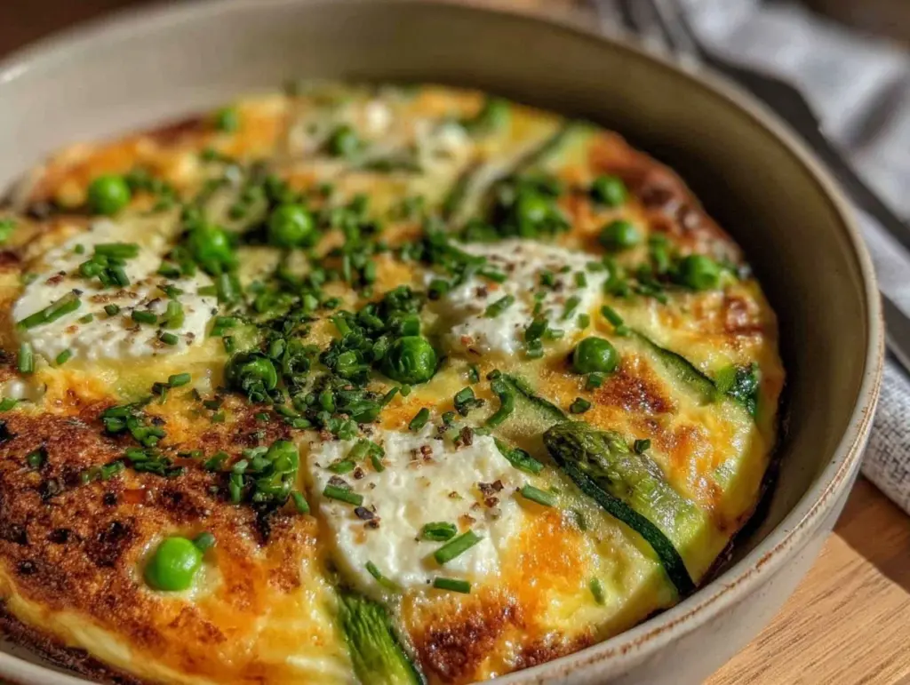 fresh spring vegetable frittata - featured image