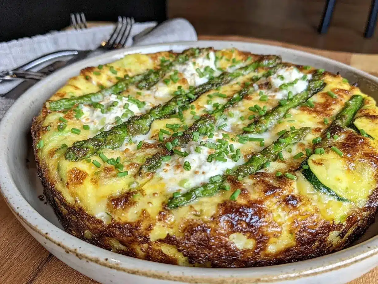 fresh spring vegetable frittata preparation steps