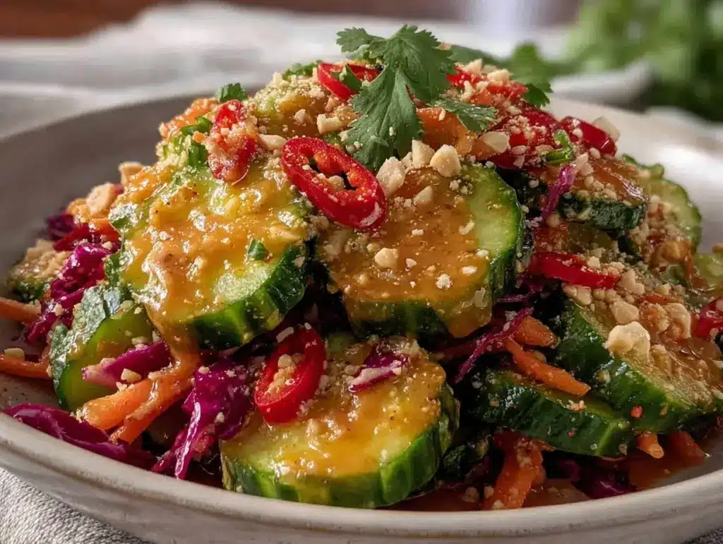 fresh thai cucumber salad - featured image