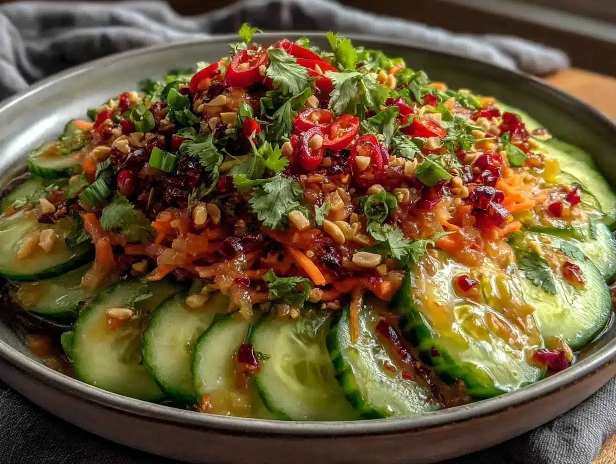 fresh thai cucumber salad preparation steps