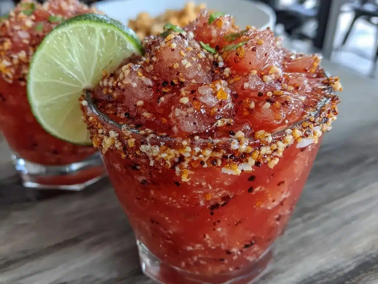frozen watermelon margarita preparation steps