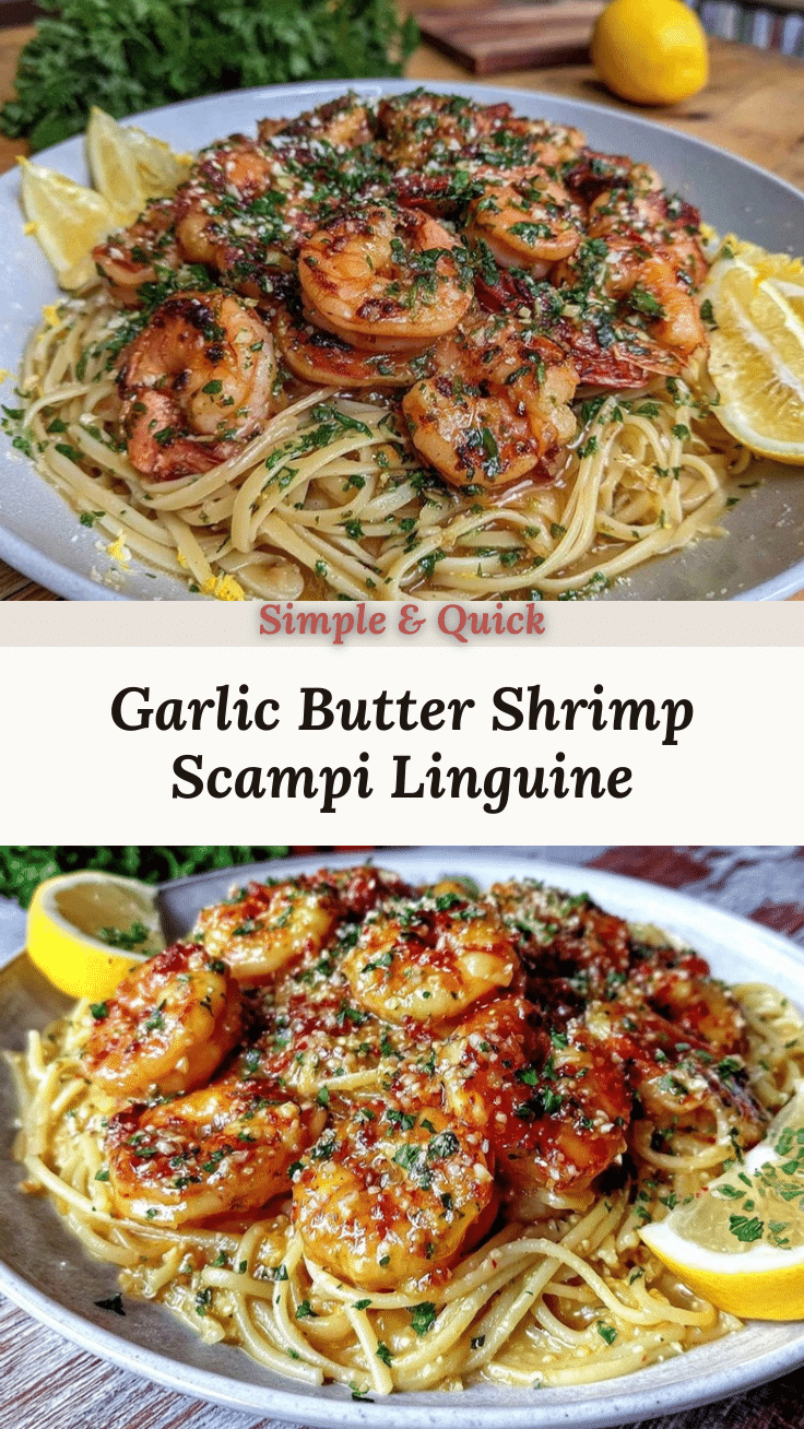 garlic butter shrimp scampi linguine recipe