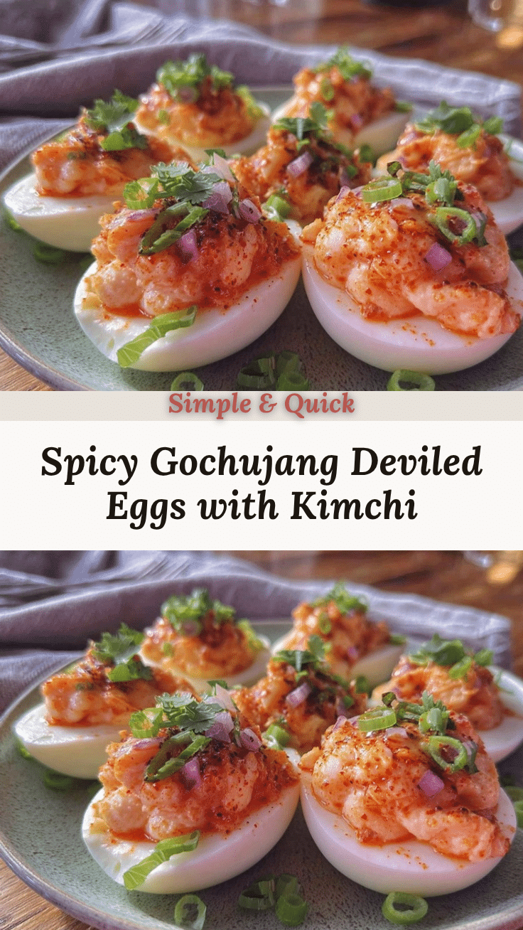 Gochujang deviled eggs recipe
