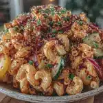 gochujang macaroni salad - featured image