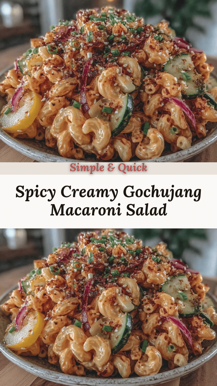gochujang macaroni salad recipe