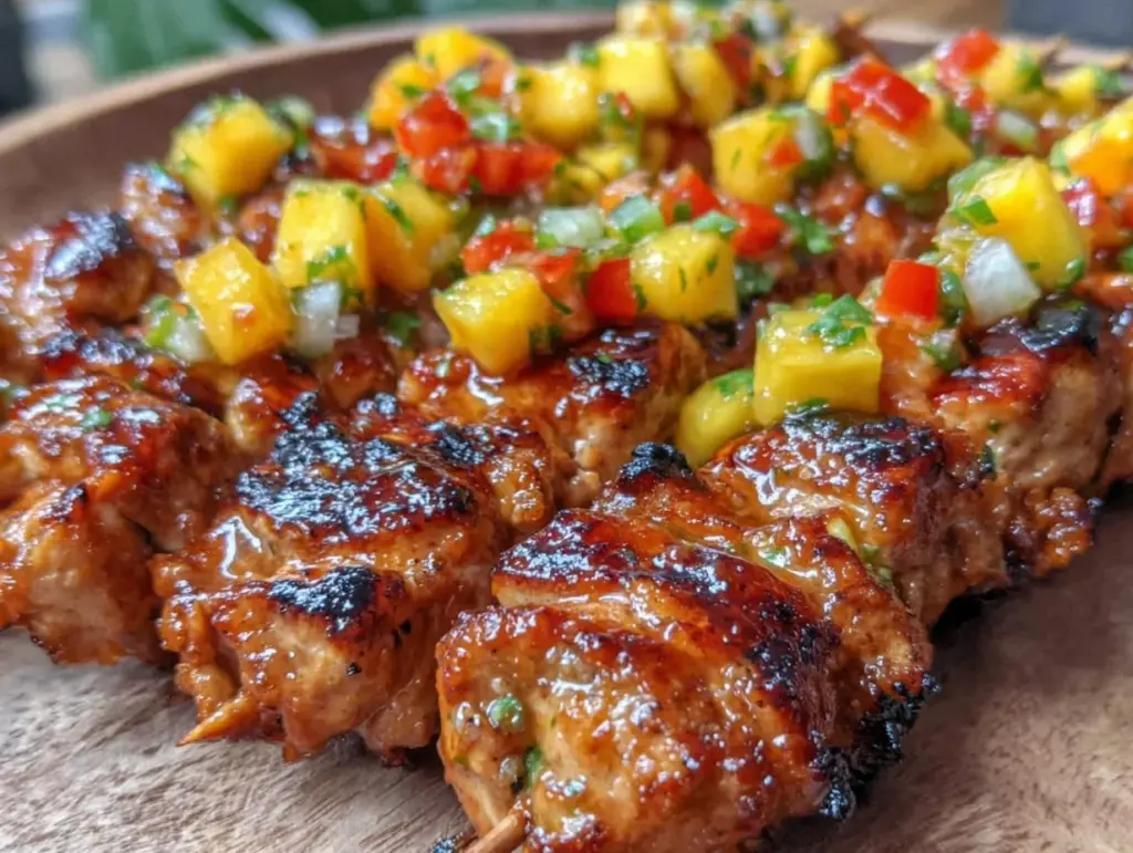 grilled honey lime chicken skewers - featured image