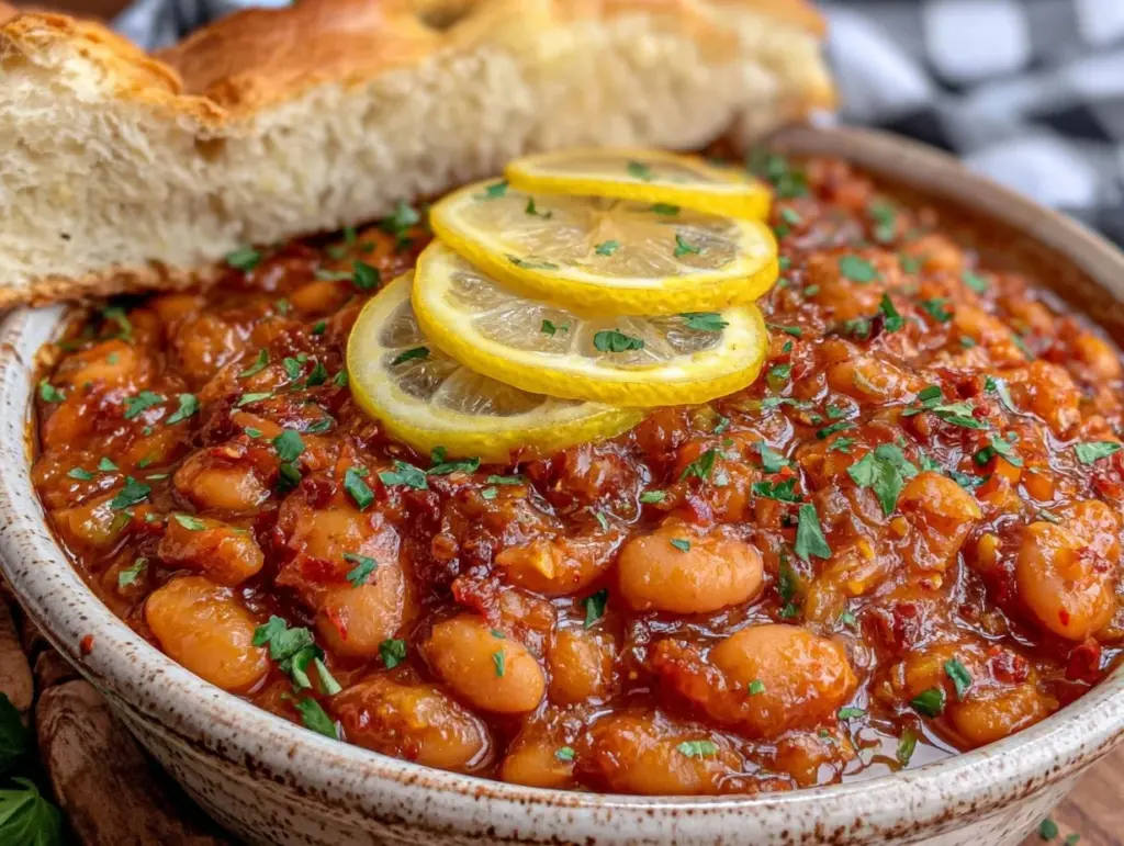 harissa baked beans - featured image