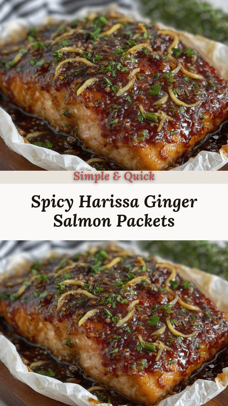harissa ginger salmon packets recipe