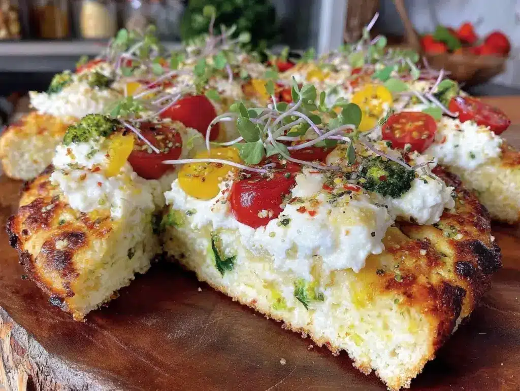 healthy high-protein cottage cheese flatbread - featured image