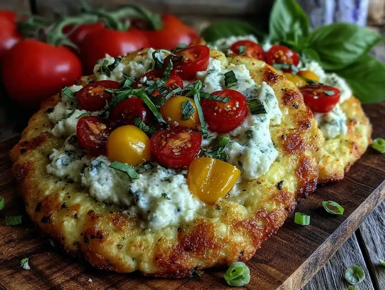 healthy high-protein cottage cheese flatbread preparation steps