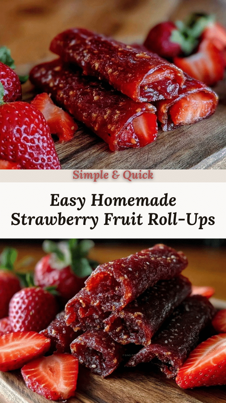 homemade fruit roll-ups with real strawberries recipe