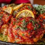 lemon garlic butter chicken thighs - featured image