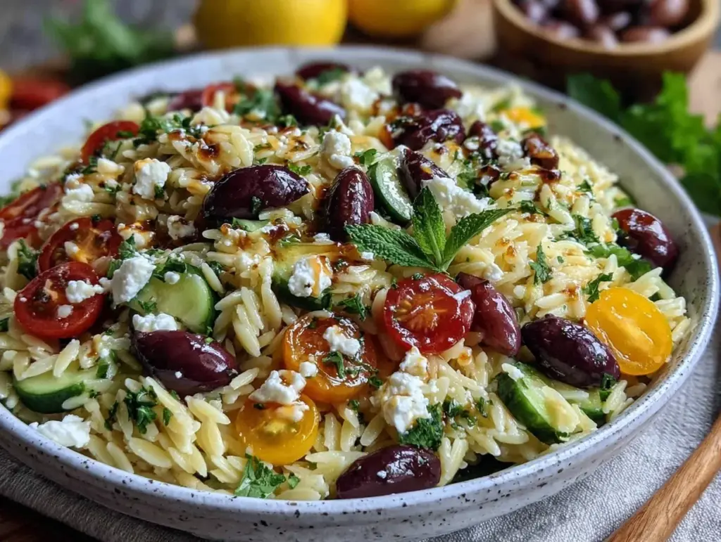 Mediterranean orzo salad - featured image